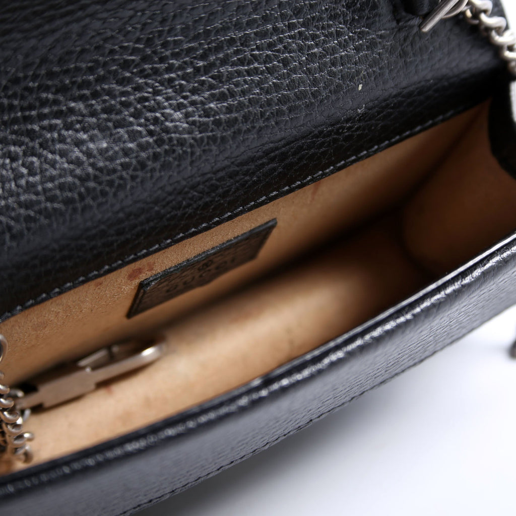476432 Dionysus Leather Super Mini Black