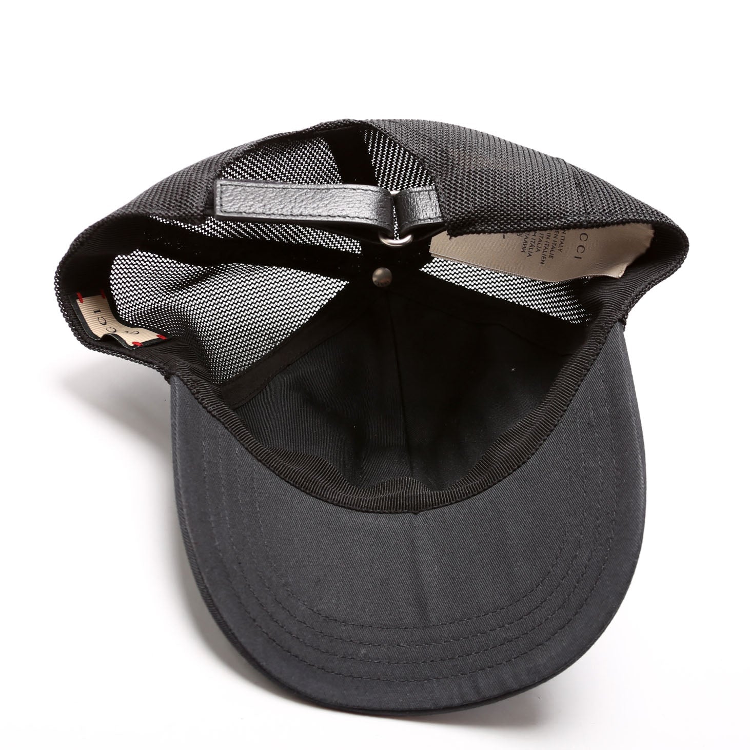 Gucci 701324 Logo Trucker Hat Size L (59CM) Black/Red