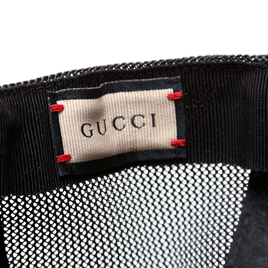 Gucci 701324 Logo Trucker Hat Size L (59CM) Black/Red