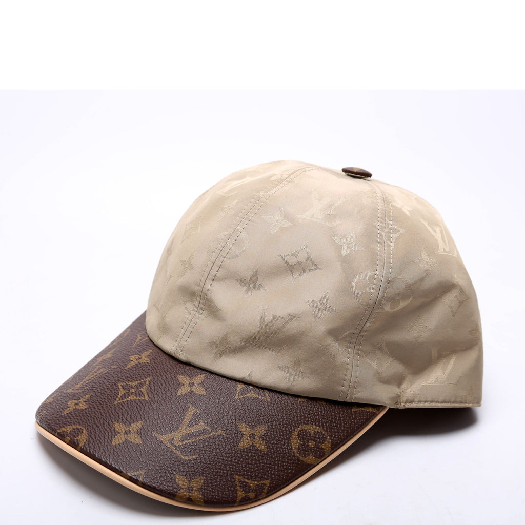 LV Get Ready Cap Nylon/Monogram Hat Size Medium Brown/Tan