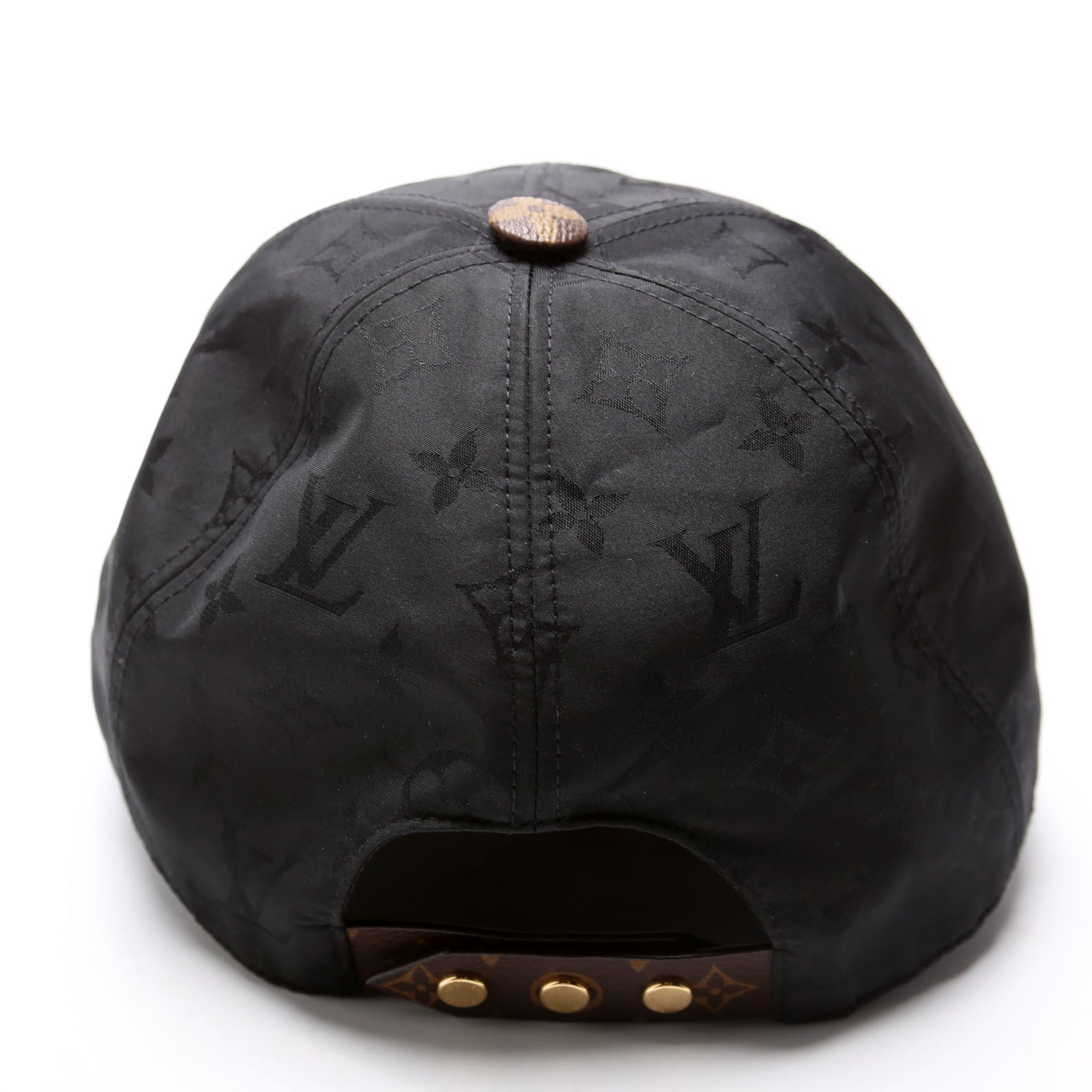 LV Get Ready Cap Nylon/Monogram Hat Size Medium Brown/Black
