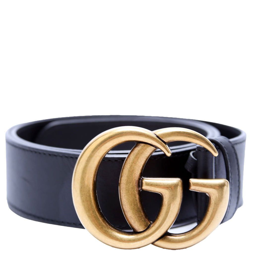 400593 Marmont GG Leather Belt Size 85/34 Black