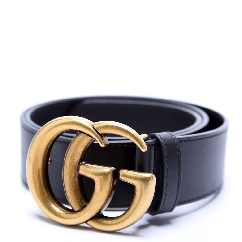 400593 Marmont GG Leather Belt Size 85/34 Black
