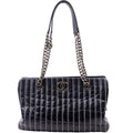 Vertical Quilt Tote 20M Navy