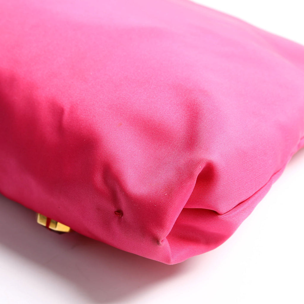 BP0244 Tessuto Pietre Jeweled Clutch Pink