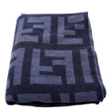 FXS424 Timeless FF Printed Wool/Silk Scarf Navy