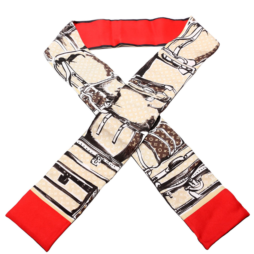 Trunks Bandeau Silk Scarf Beige/Red