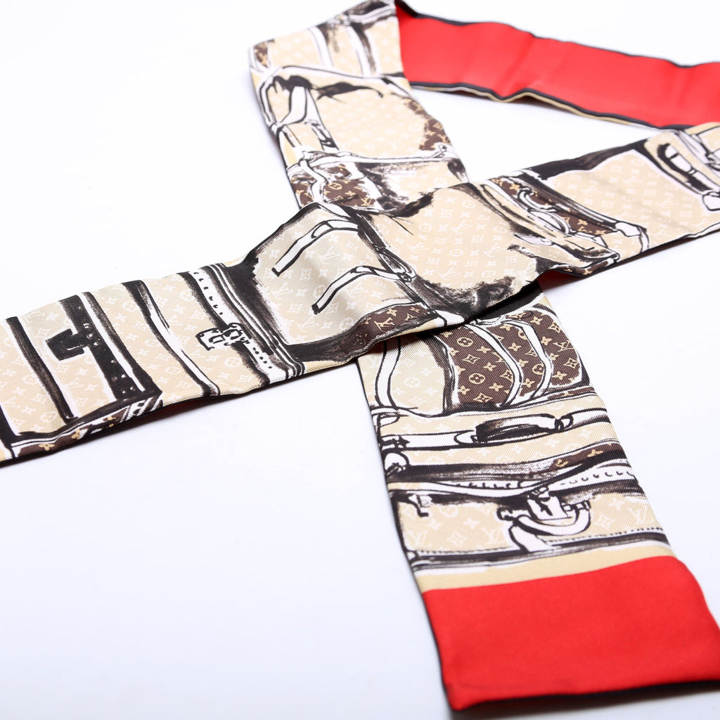 Trunks Bandeau Silk Scarf Beige/Red