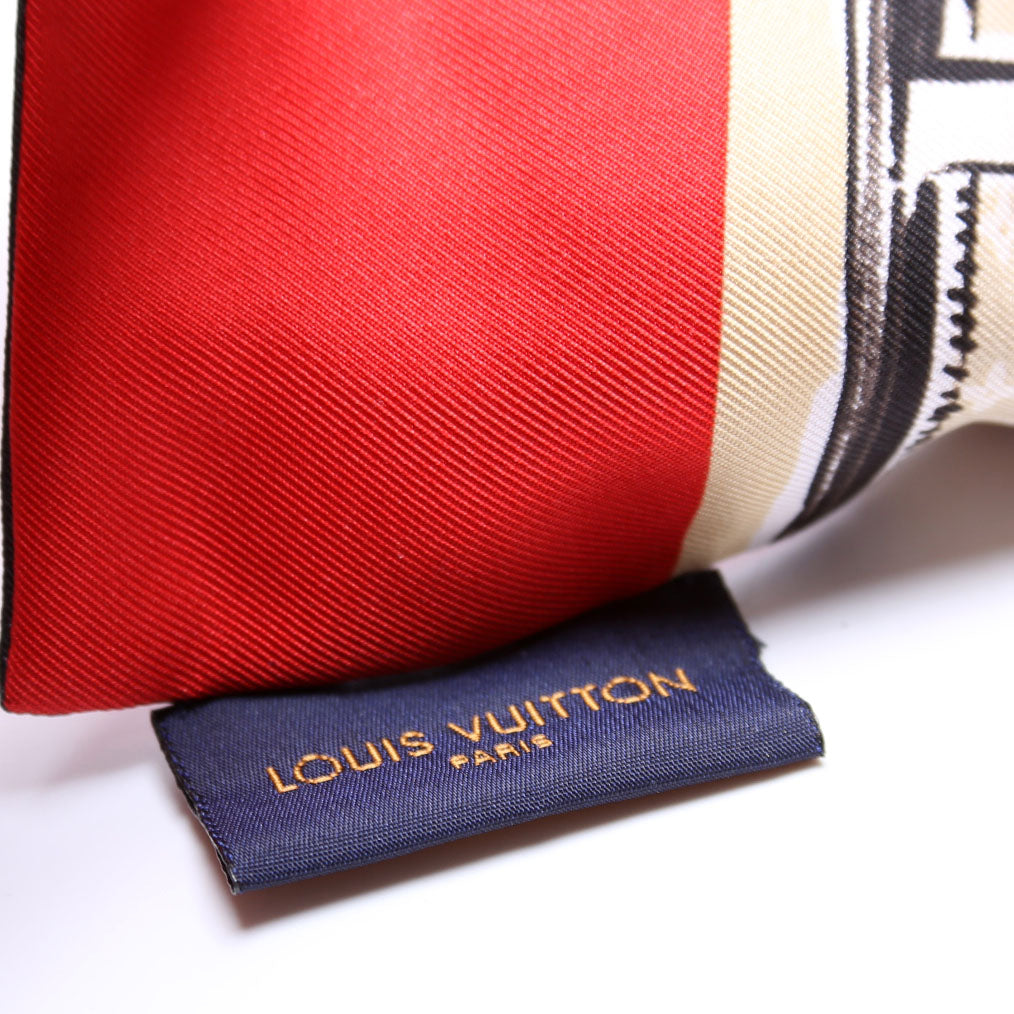 Trunks Bandeau Silk Scarf Beige/Red