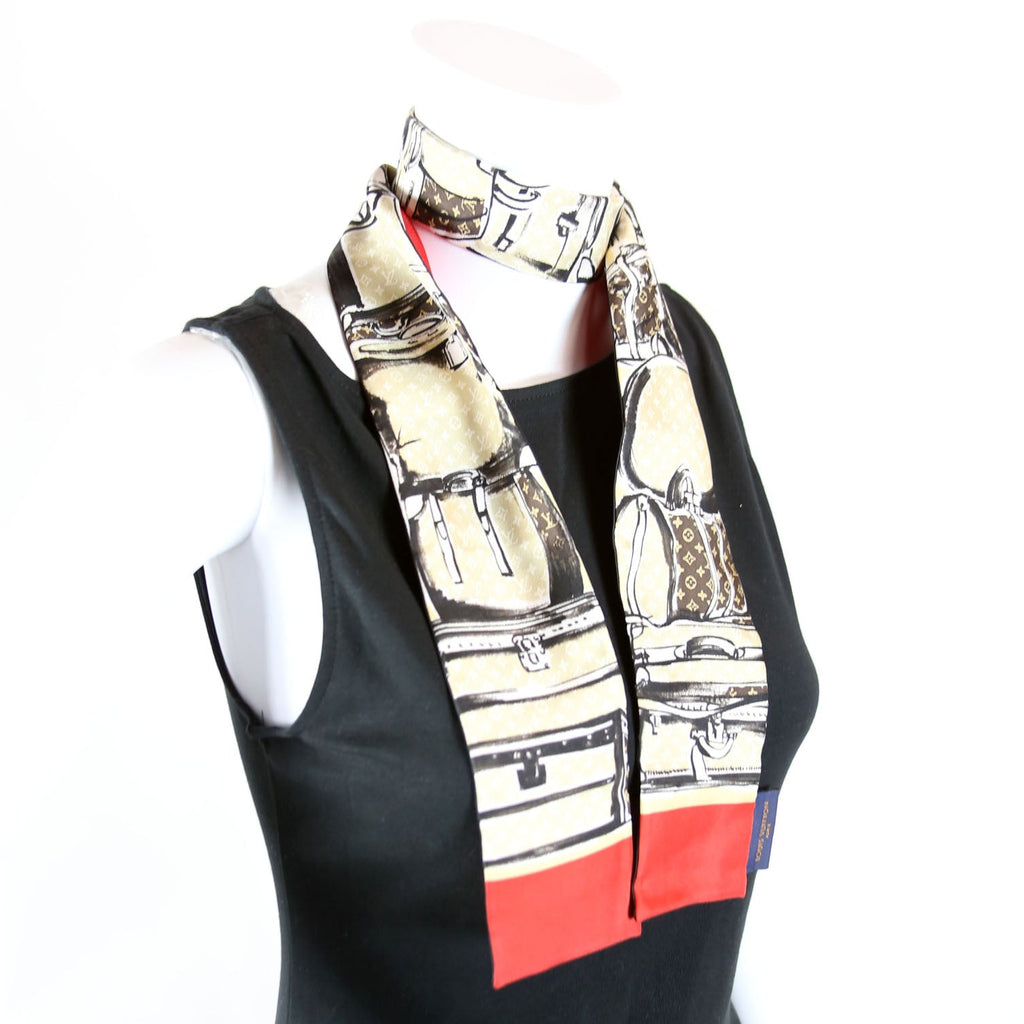Trunks Bandeau Silk Scarf Beige/Red