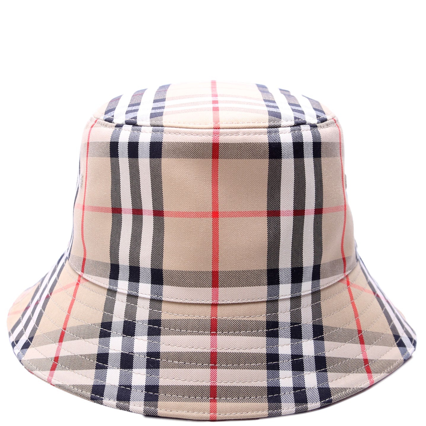 Vintage Check Bucket Hat Size Small Beige