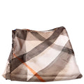 Watercolor Check Silk Scarf 90 Beige/Brown