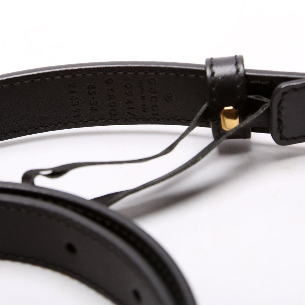 409417 GG Marmont Thin Belt Size 85/34 Black