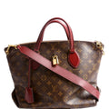 Flower Zipped Tote MM Monogram Berry