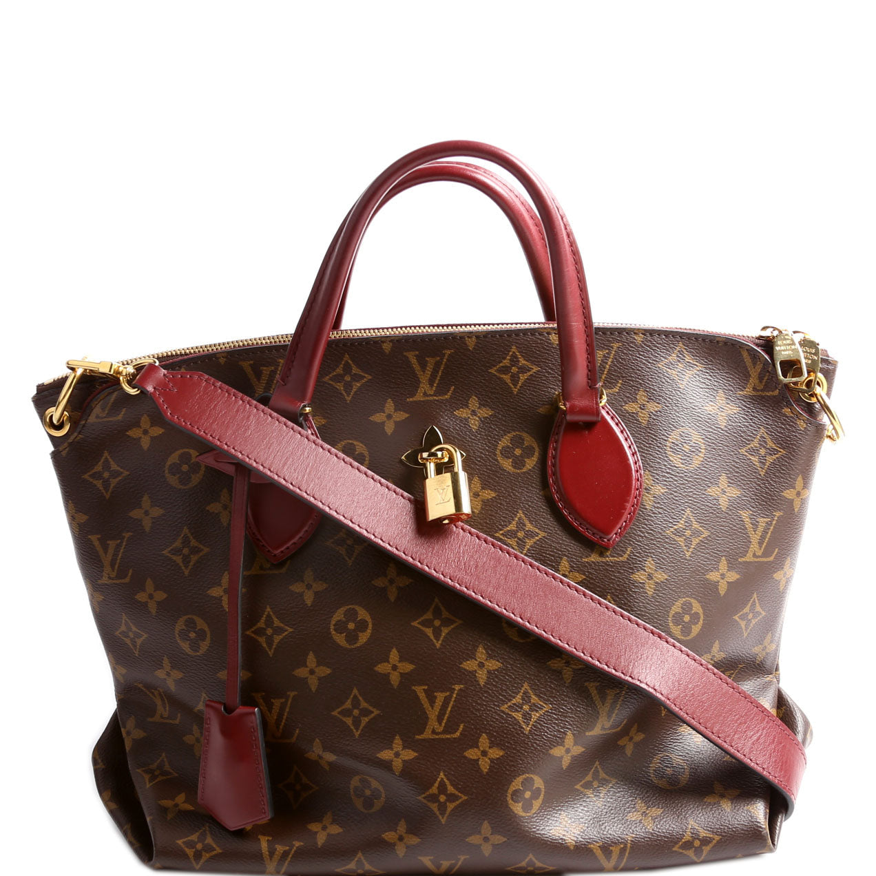 Flower Zipped Tote MM Monogram Berry