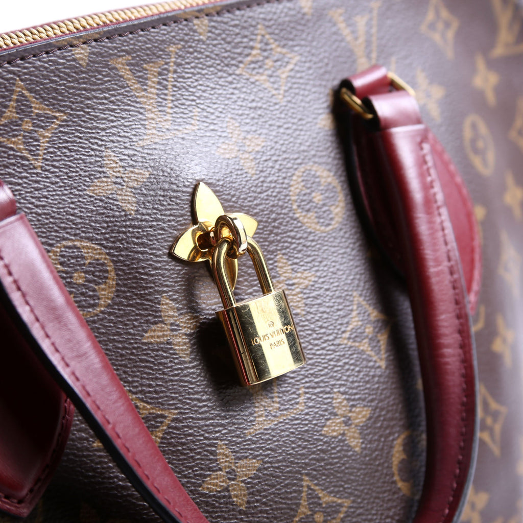 Flower Zipped Tote MM Monogram Berry