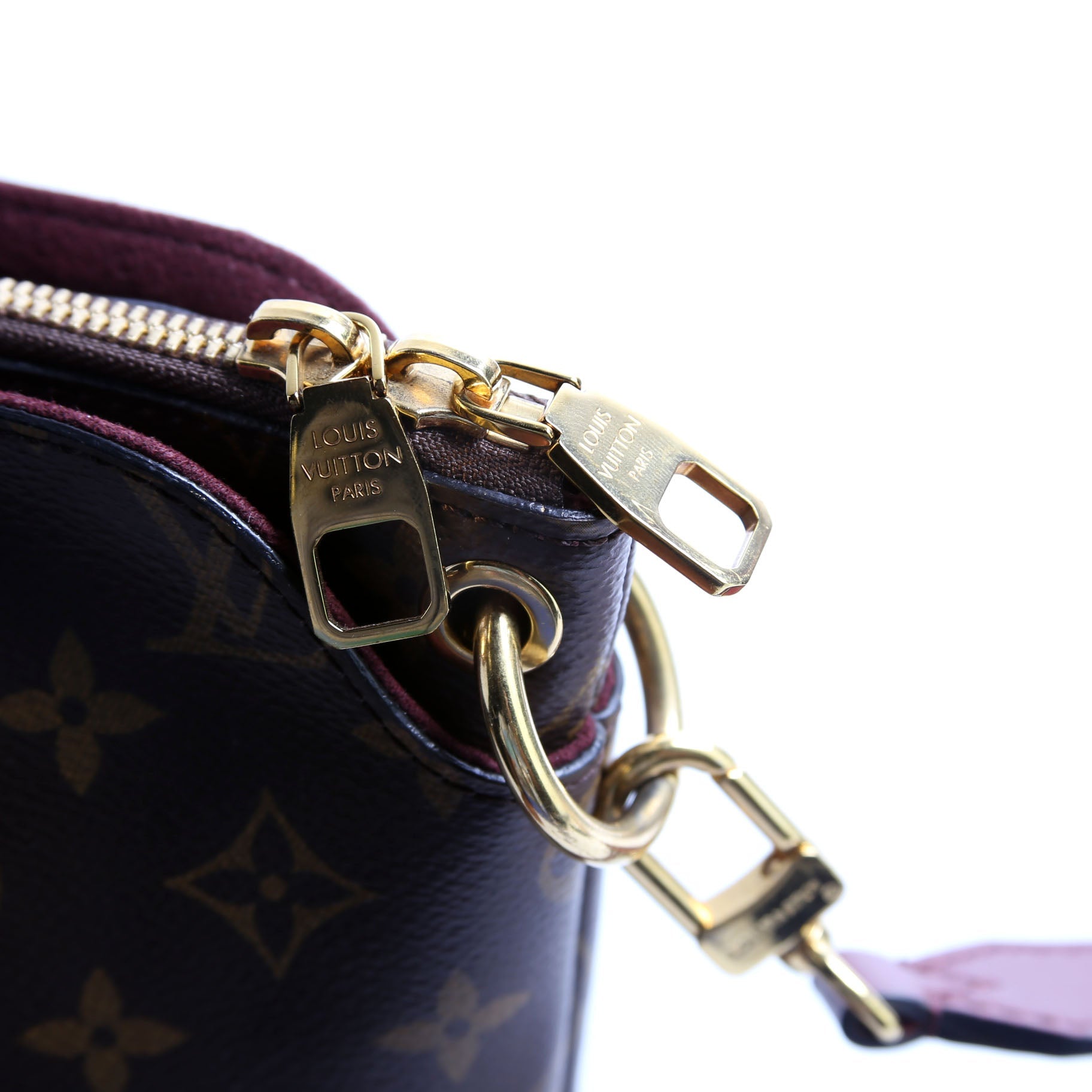 Flower Zipped Tote MM Monogram Berry