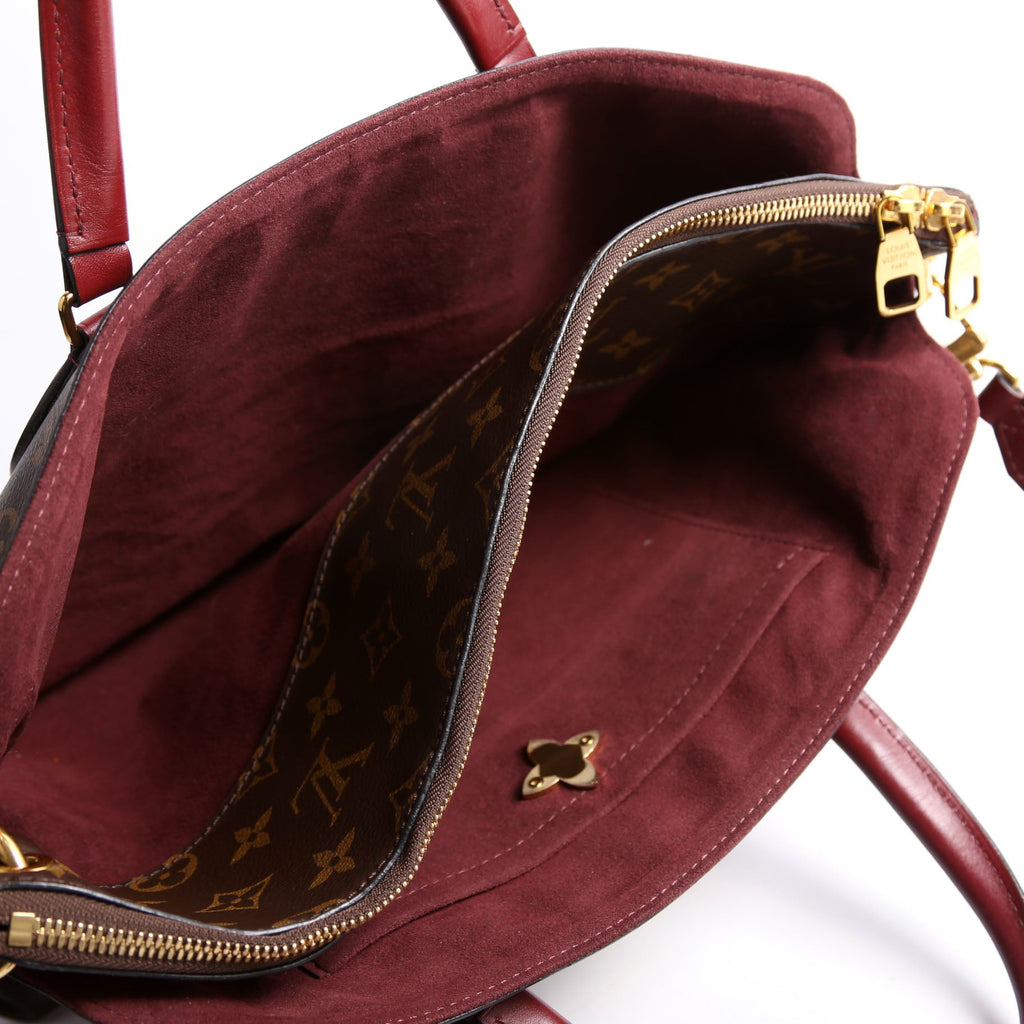 Flower Zipped Tote MM Monogram Berry