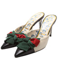 Malaga Kid Web Bow Mules Size 38 Cream/Black