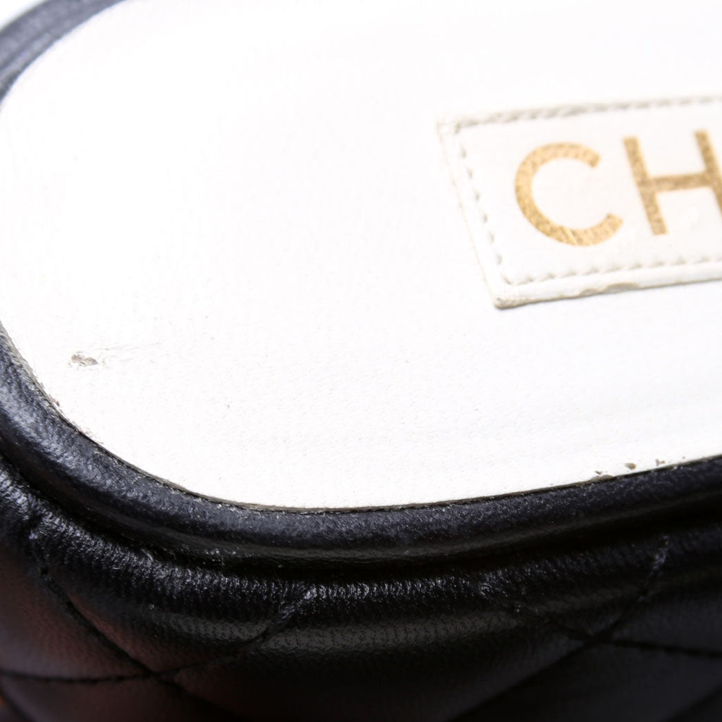 Camelia Quilted Lambskin Platform Mules Size 37 Black