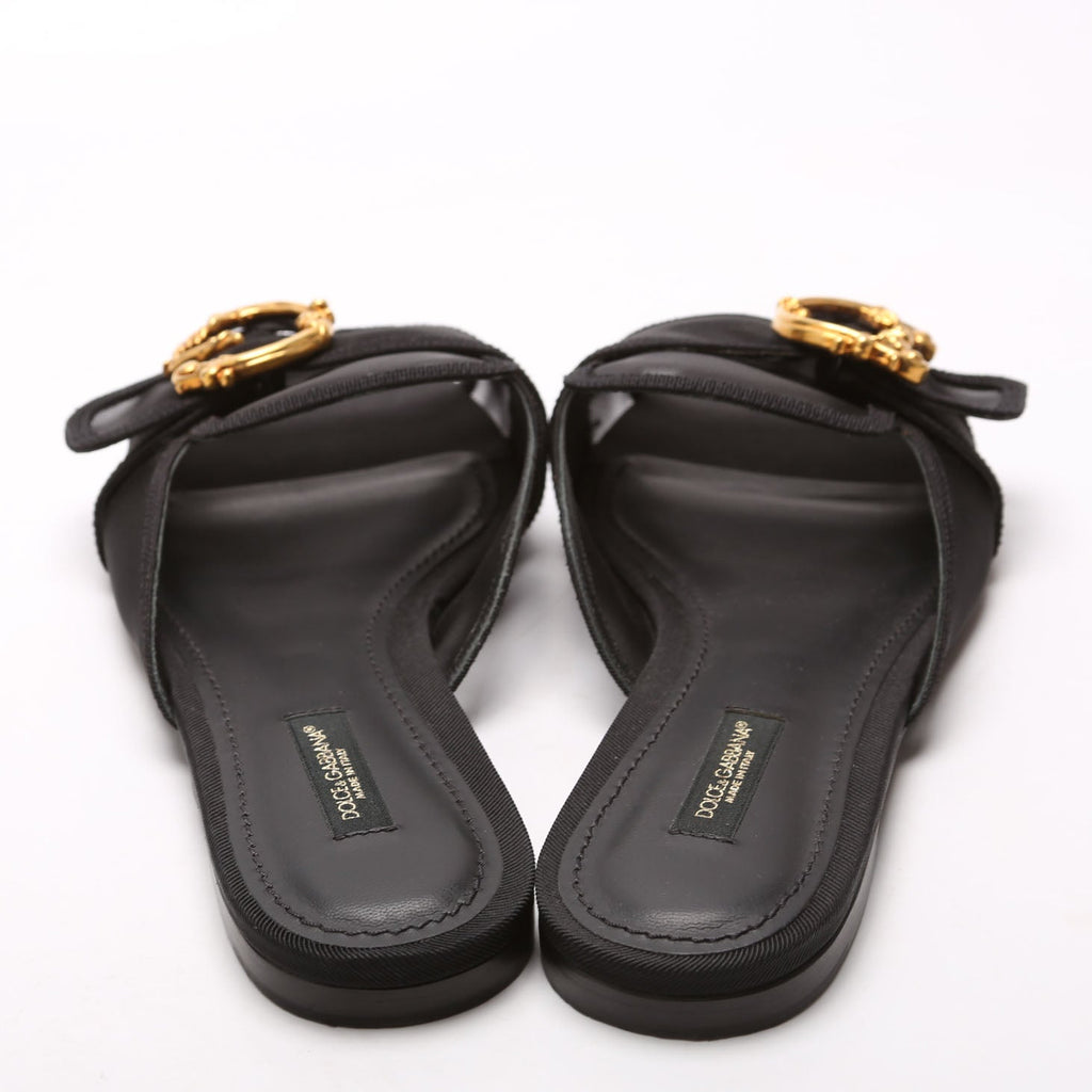 Baroque Mesh Slides Size 37.5 Black