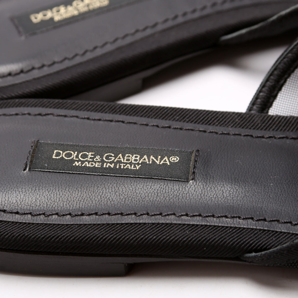 Baroque Mesh Slides Size 37.5 Black