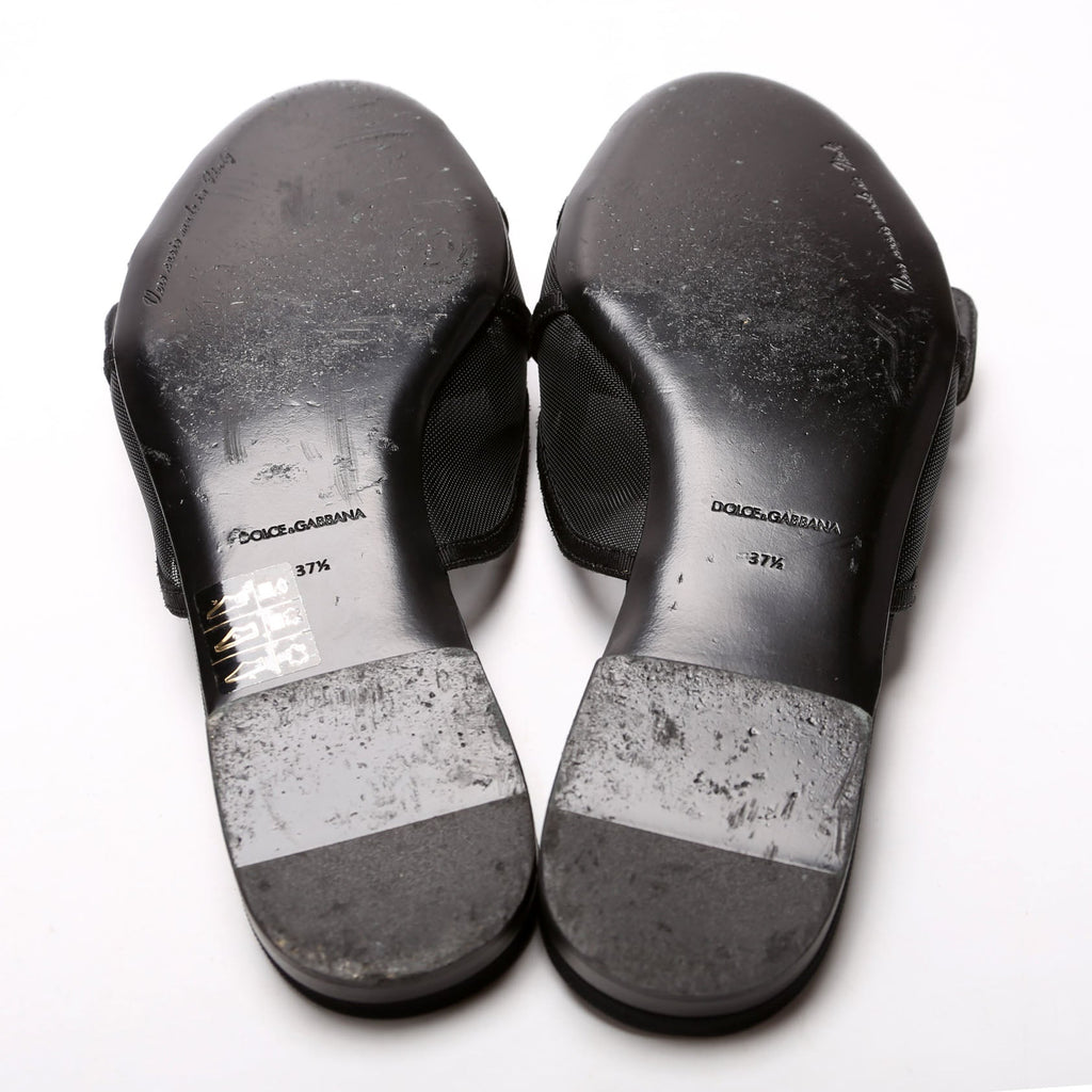 Baroque Mesh Slides Size 37.5 Black