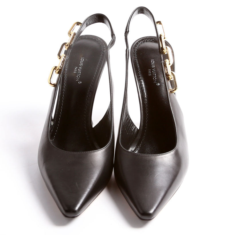 Sparkle Slingback Pumps Size 37.5 Black/Gold