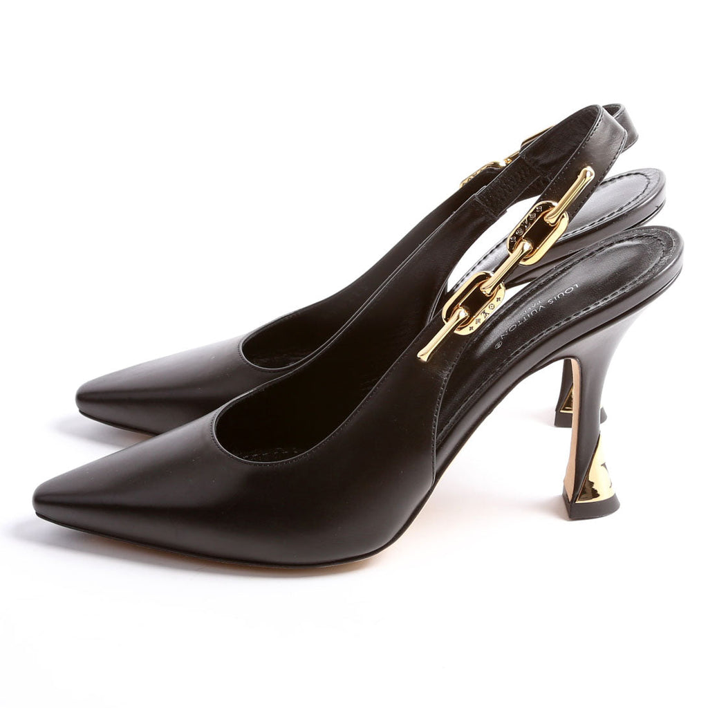 Sparkle Slingback Pumps Size 37.5 Black/Gold