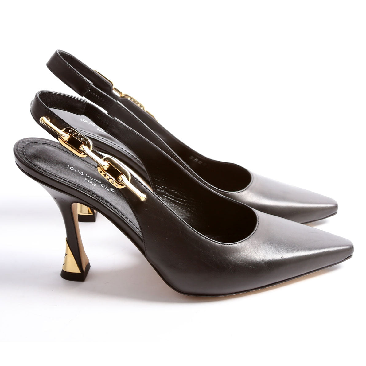 Sparkle Slingback Pumps Size 37.5 Black/Gold
