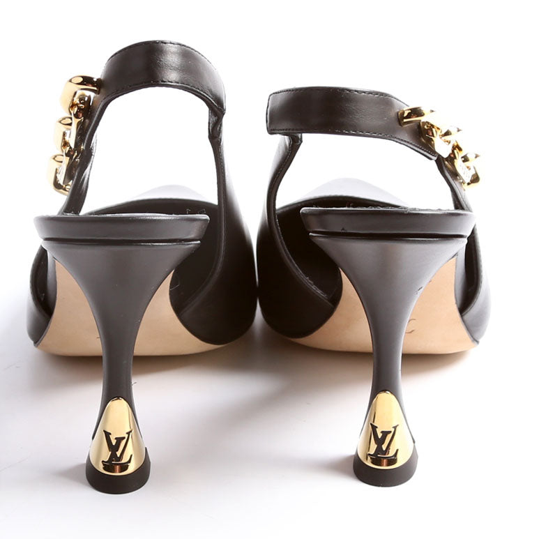 Sparkle Slingback Pumps Size 37.5 Black/Gold