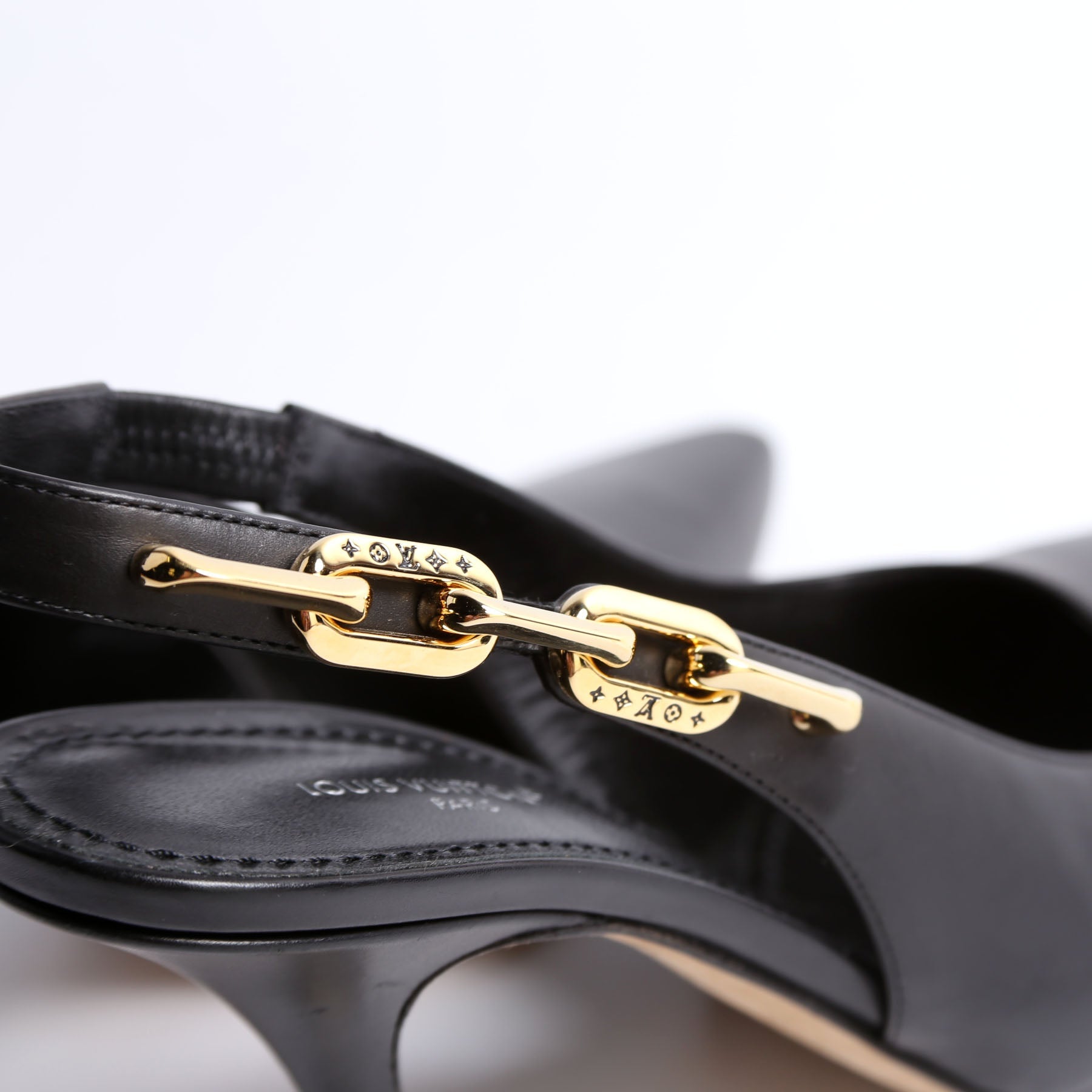 Sparkle Slingback Pumps Size 37.5 Black/Gold