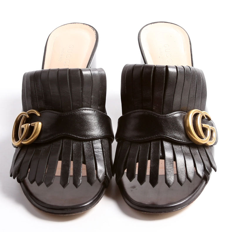 GG Marmont Fringe Mules Size 37.5