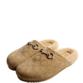 GG Suede/Shearling Horsebit Mules Size 38