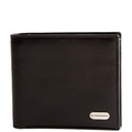 Bifold Leather Wallet With Coin Pouch Black