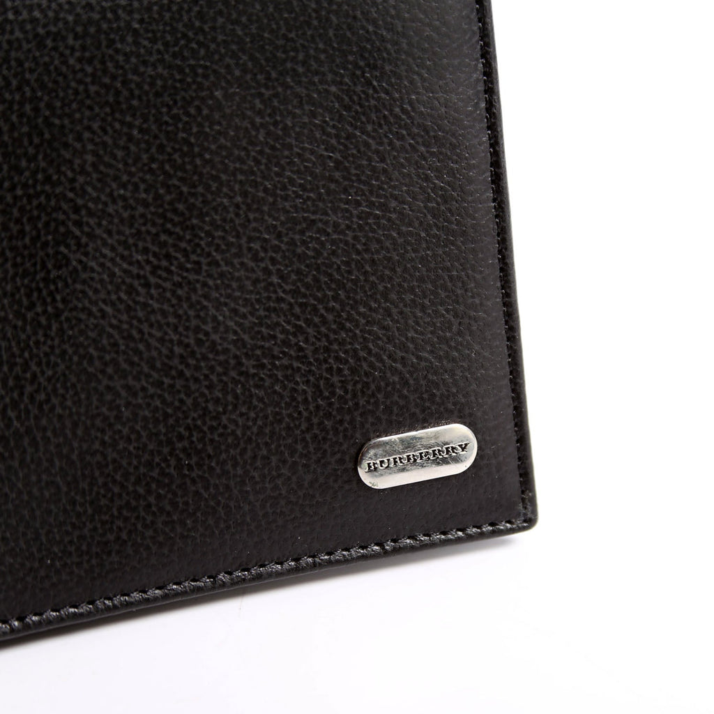 Bifold Leather Wallet With Coin Pouch Black