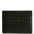 SAINT LAURENT 375946 Paris Grain Leather Card Holder Green