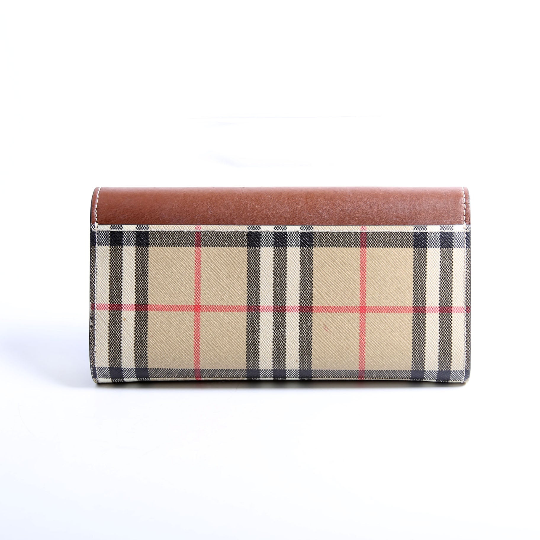 Halton Continental Wallet Vintage Check Brown