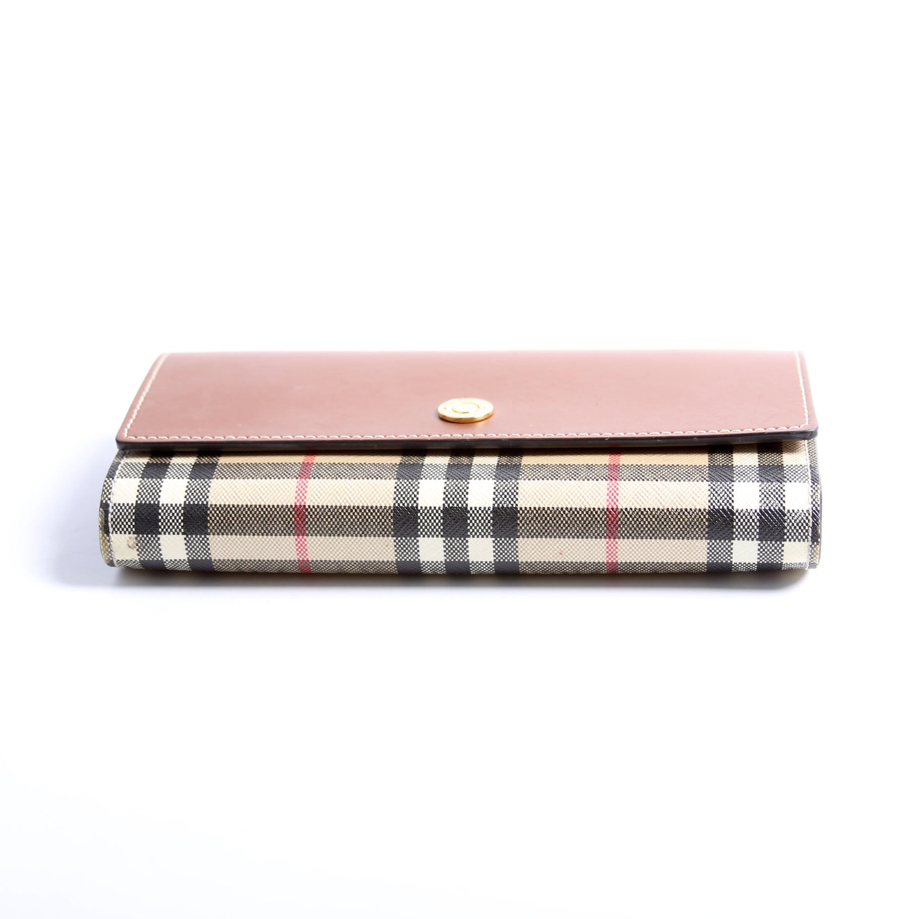 Halton Continental Wallet Vintage Check Brown