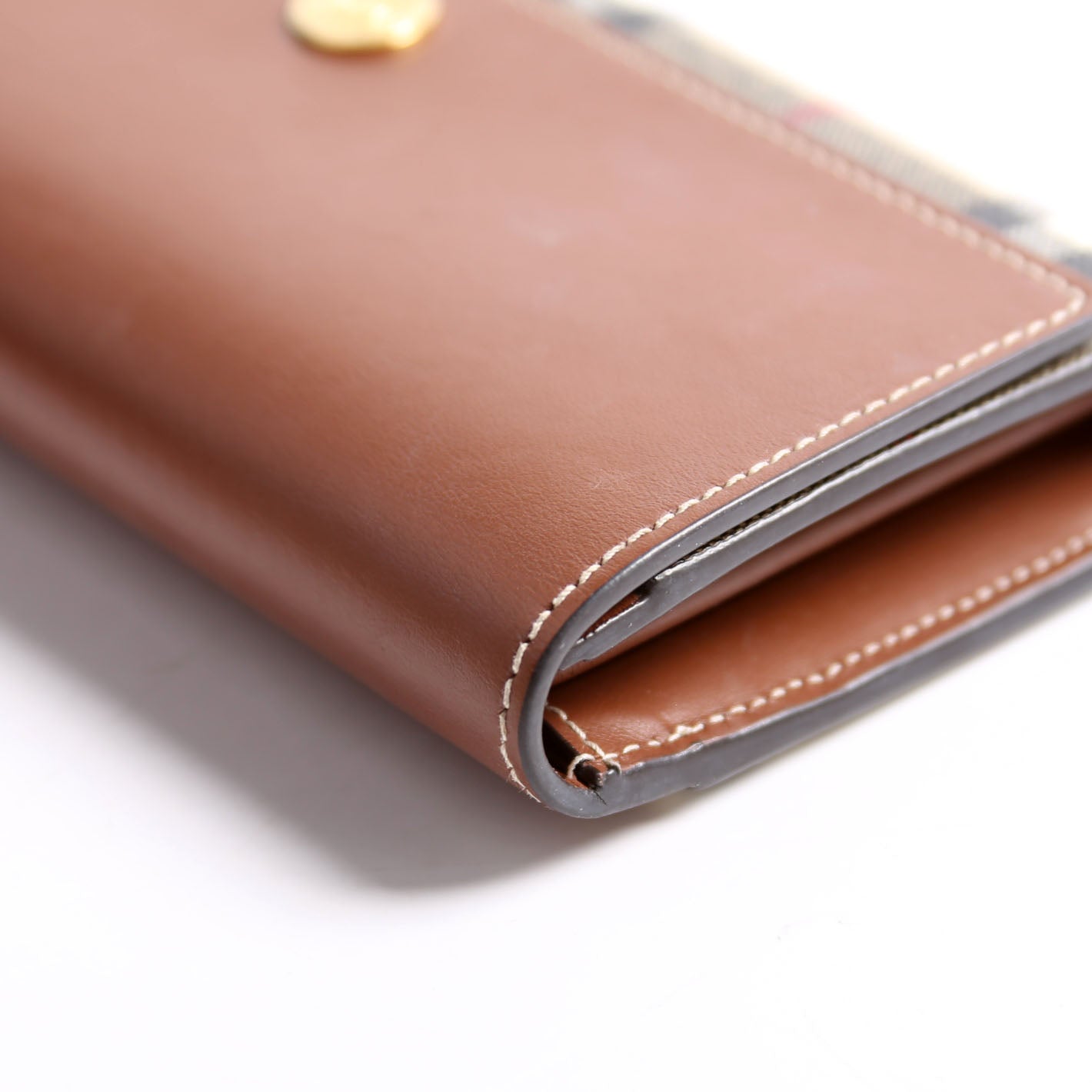 Halton Continental Wallet Vintage Check Brown