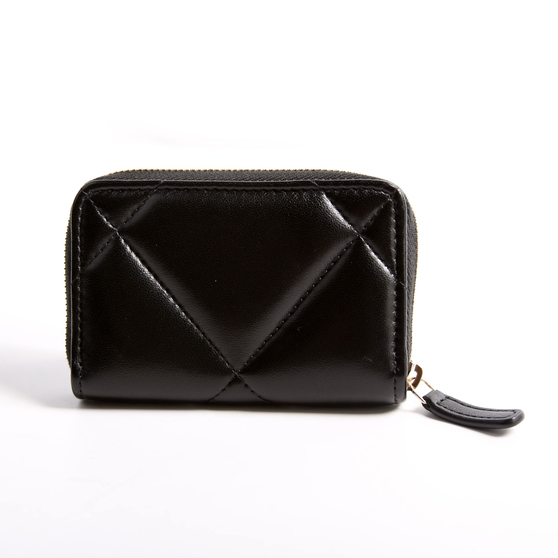 Chanel 19 Zip Around Coin Purse Quilted Lambskin RFID Black