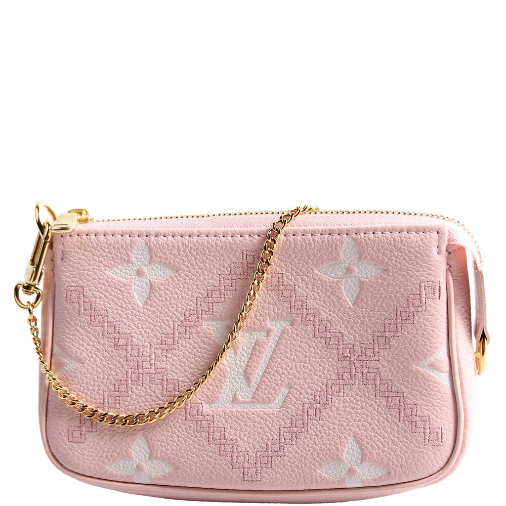 Pochette Accessories Mini Broderies Empreinte Pink