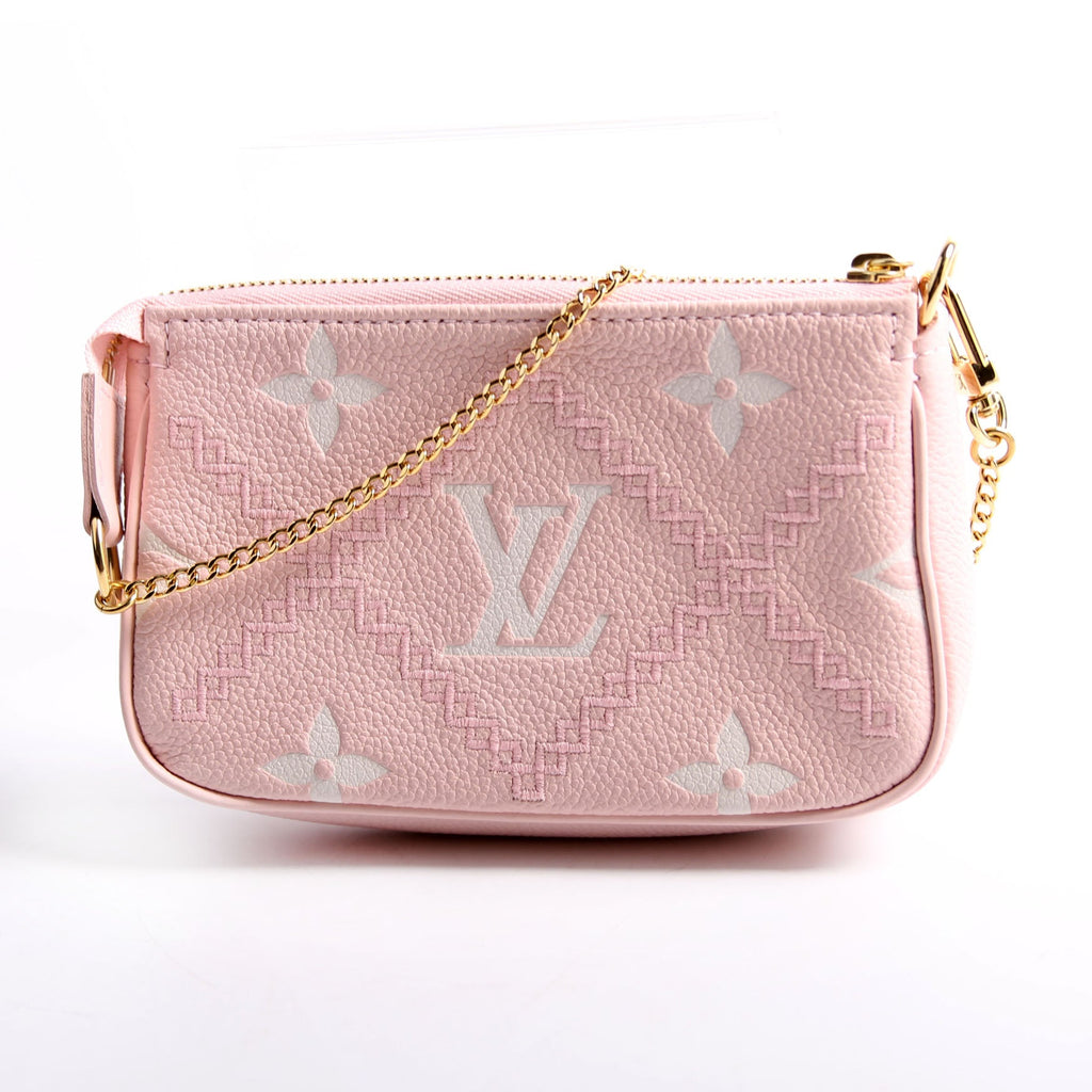 Pochette Accessories Mini Broderies Empreinte Pink