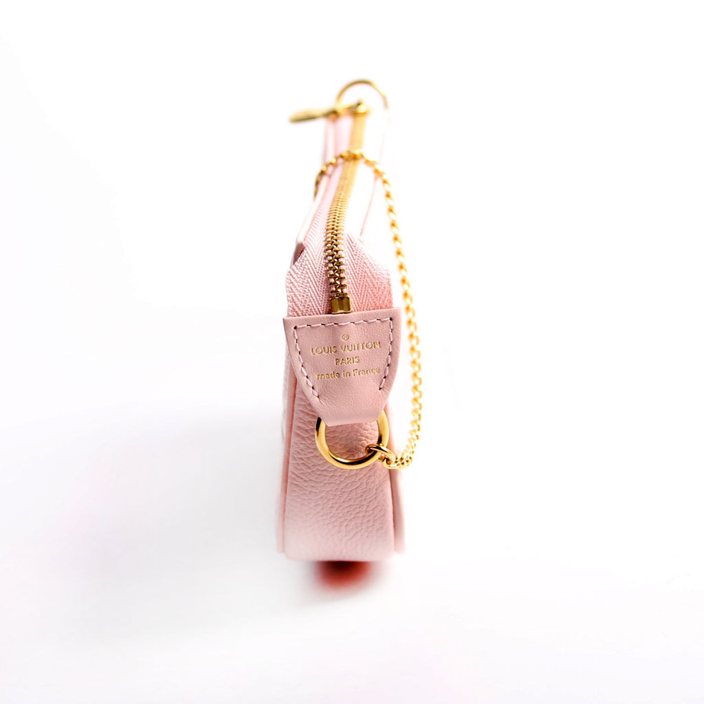 Pochette Accessories Mini Broderies Empreinte Pink