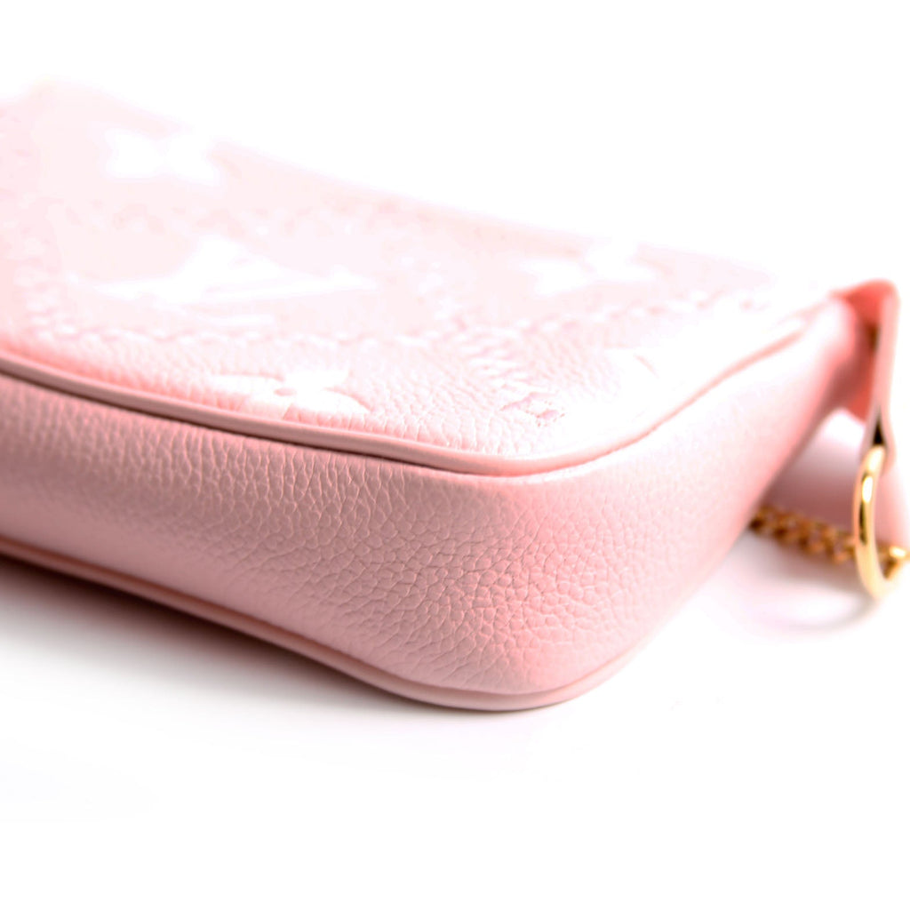 Pochette Accessories Mini Broderies Empreinte Pink