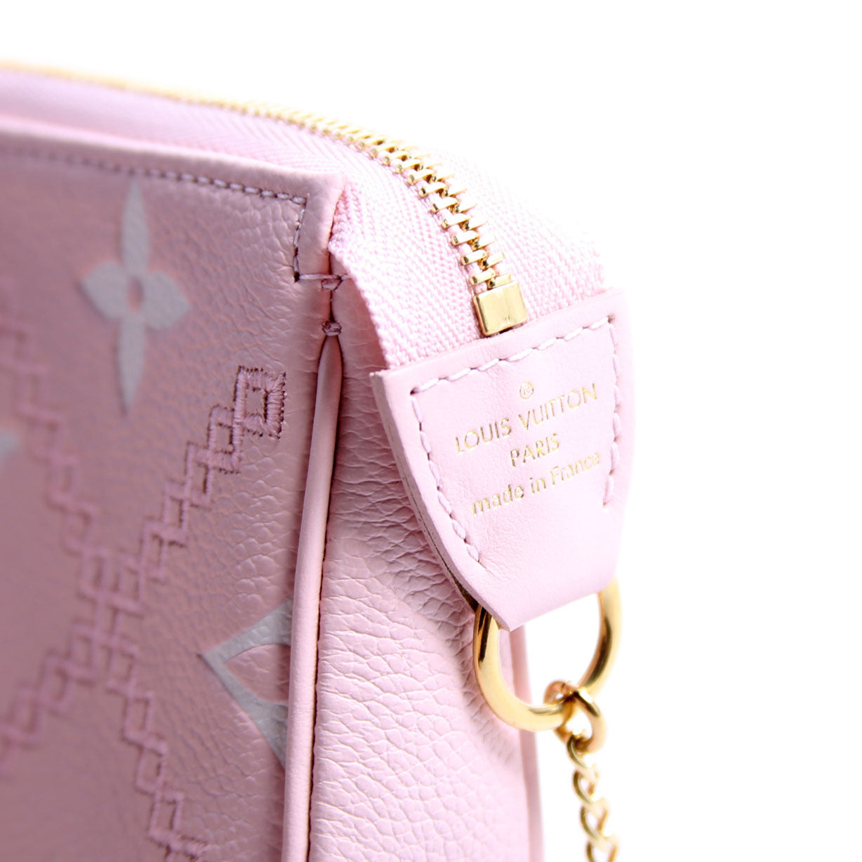 Pochette Accessories Mini Broderies Empreinte Pink
