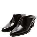 FF Leather Logo Mules Size 38 Black