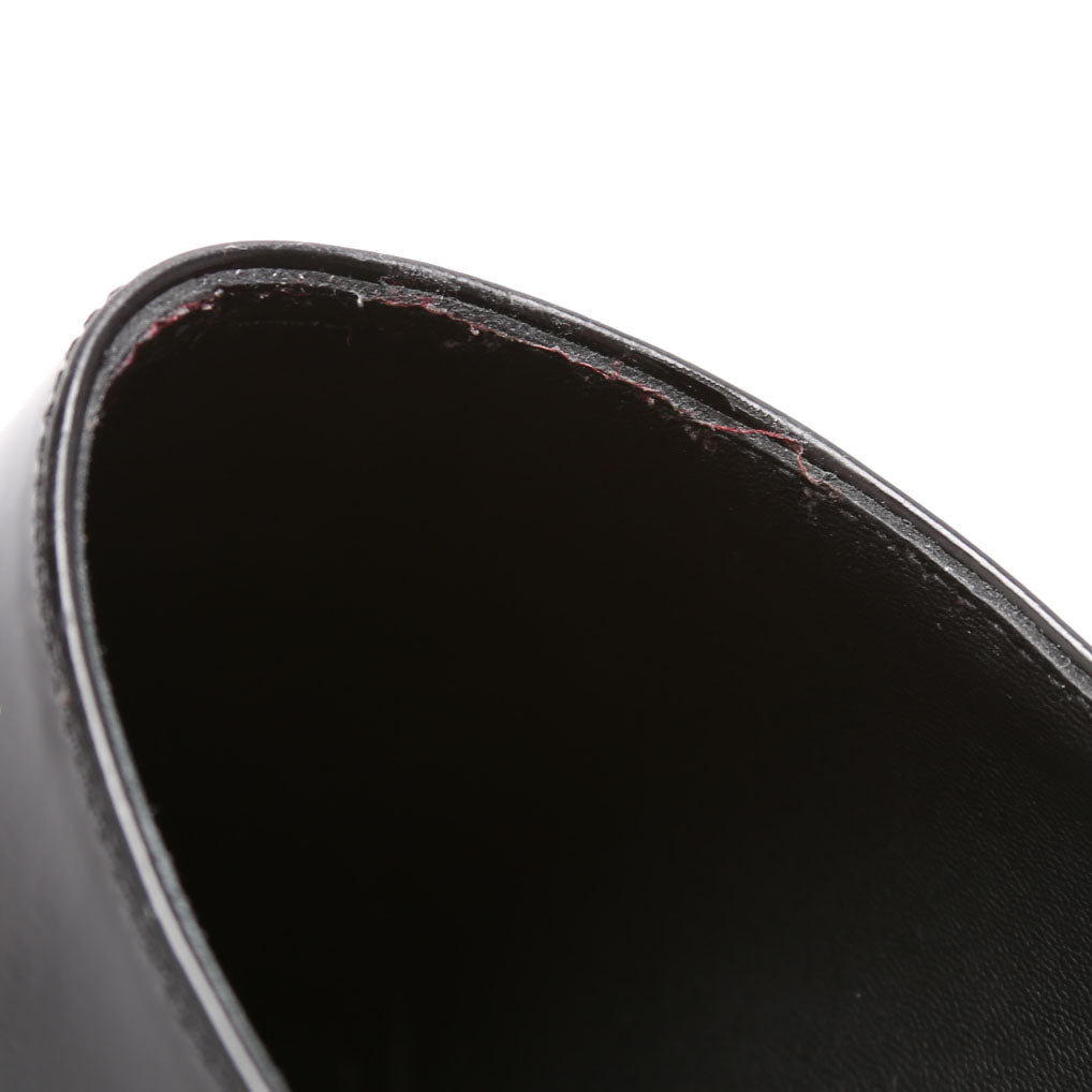 FF Leather Logo Mules Size 38 Black