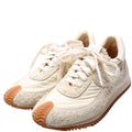 Flow Runner Nylon/Brushed Suede Sneakers Size 39 Beige