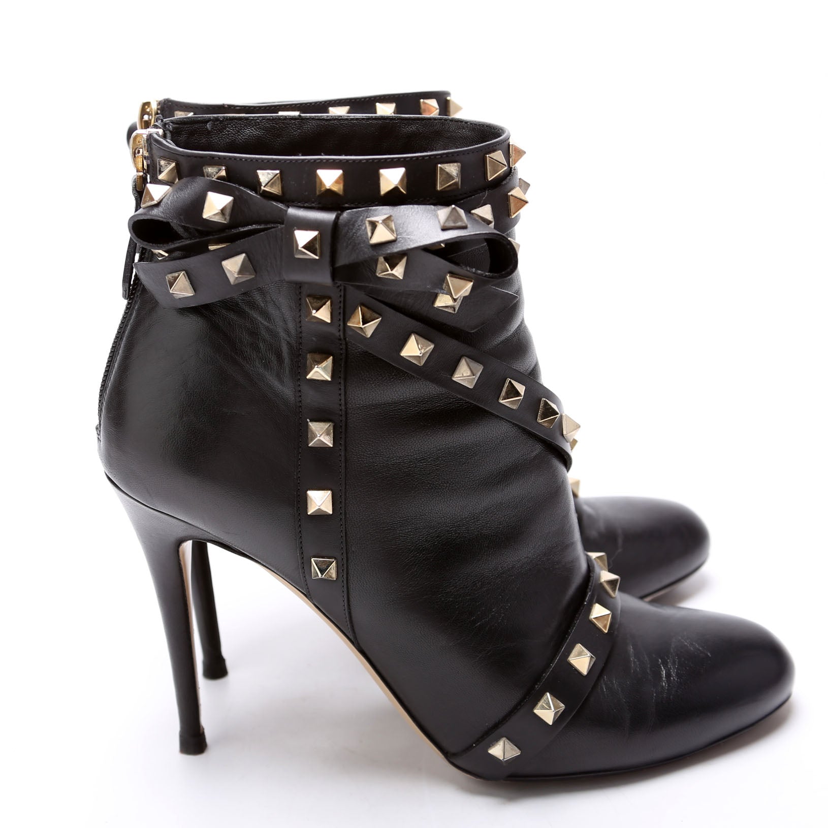 Rockstud Bow Booties Size 41 Black
